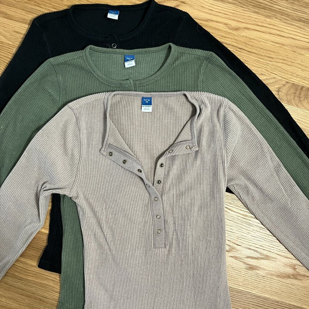 Old Navy Long Sleeve Henley Bundle
